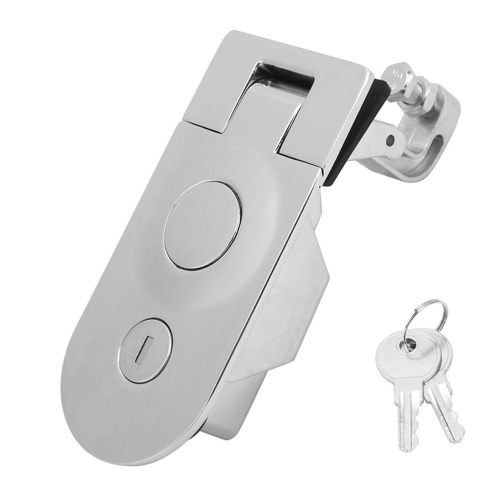 Compression Latch with 2‑Key Zinc Alloy Lock for Motorhomes Yachts Trunks Trash Cans Warehouse Doors