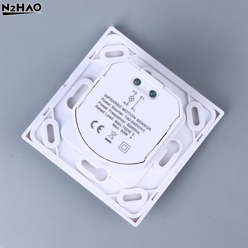 1/2/3 шт. AC110-240V DC9-24V Светодиодный ИК-датчик движения Переключатель 2-проводной Автоматический сенсорный переключатель с регулируемой временной задержкой для человека Инфракрасный Панельный