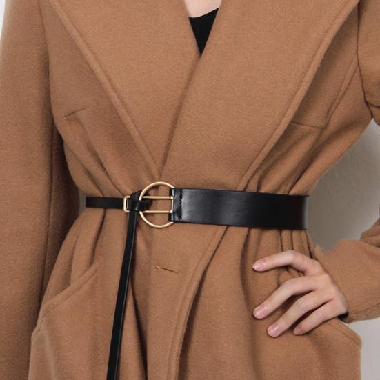 Imitation Leather Women Belt Adjustable Waist Circumference Dress Shirt Coat Waistband Fashion Accessories