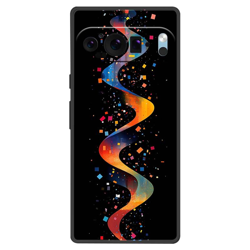 For Google Pixel 9 Pro XL Case Cool Painted Silicone TPU Soft Cover For Googe Pixel 9 9 Pro 8A Cases Black Protective Shells