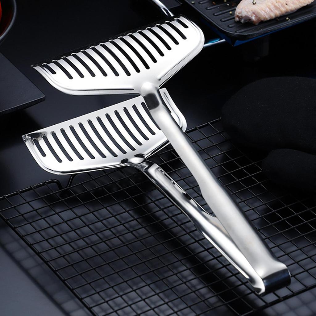 Кулинарные щипцы Щипцы для гриля Щипцы для еды для готовки Нескользящая ручка Лопатка Пинцет из нержавеющей стали Аксессуары для гриля Инструменты для барбекю Для