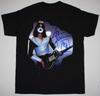Ace Frehley Destroyer Dynasty Подписанная Черная Футболка с Коротким Рукавом Все Размеры AG945 Унисекс Футболка