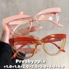 Oversized Cat Eye Reading Glasses New Stylish Blue Light Blocking Eyewear Trendy Brand Designer Multicolor Presbyopic Eyeglasses