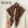 British Korean Triangle Scarf Niche Wool Triangular Scarf Women Headscarf Knitted Scarf Multi-functional Warm Knitted Scarf