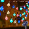 1 комплект из 20/50/100 светодиодных солнечных пузырьковых фонарей, гирлянды, подходят для сада, кемпинга, газона, цветника, обочины дороги, свадебного и праздничного украшения