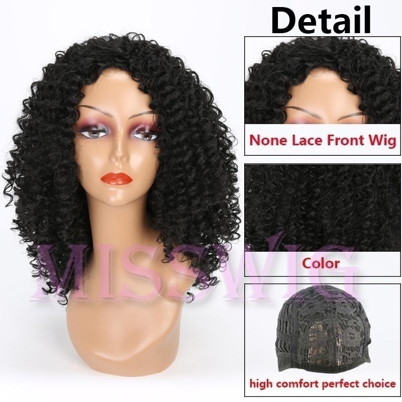 Curly Wig Black Hair Synthetic Wigs for Women