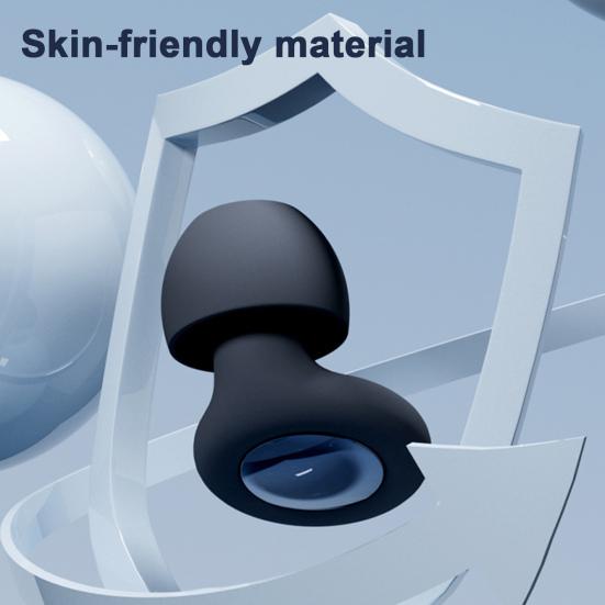 1 комплект силиконовых шумоподавляющих берушей с ушными вкладышами, моющиеся, водонепроницаемые, мягкие, многоразовые, для защиты органов слуха, для концертов, работы, учебы, сна, тихие