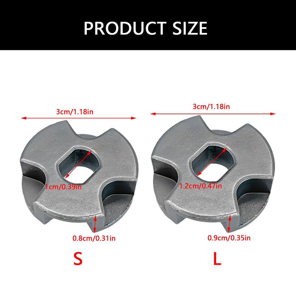 Высокопрочный профессиональный комплект из 2 звездочек для цепной пилы из нержавеющей стали для аксессуаров для электроинструмента с отверстием 10 мм и 12 мм