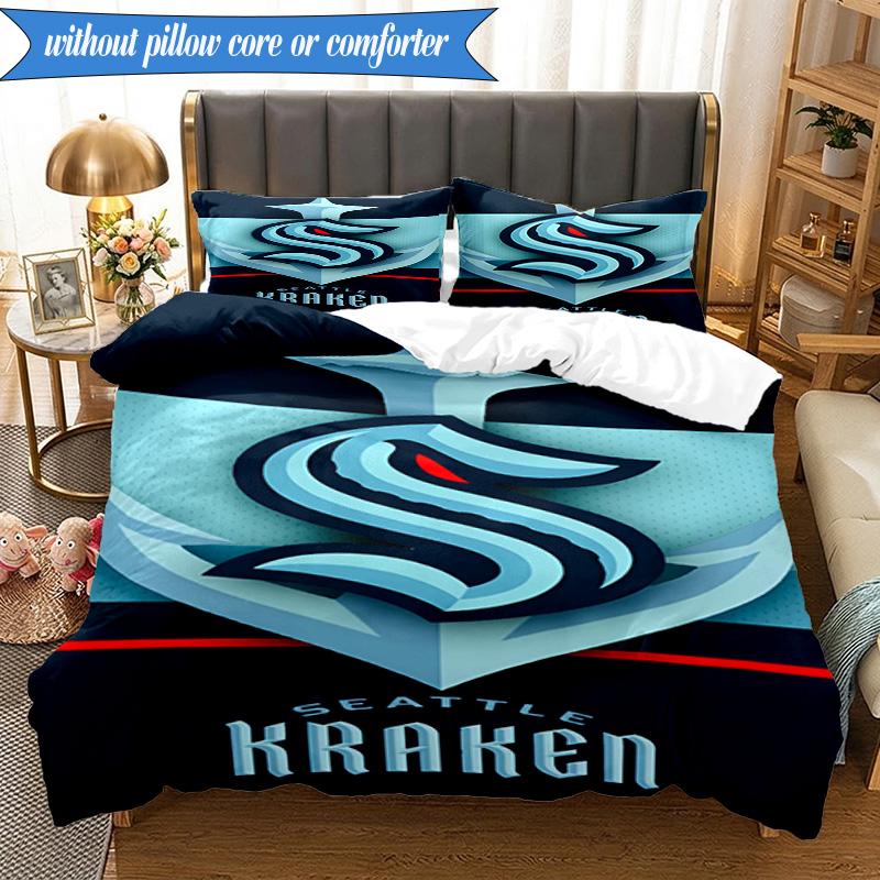 3PCS Go Team Kraken! Bedding Set,Including 1pc Duvet Cover And 2pcs Pillowcases Perfect for Bedroom, Dormitory, Fan Christmas gift