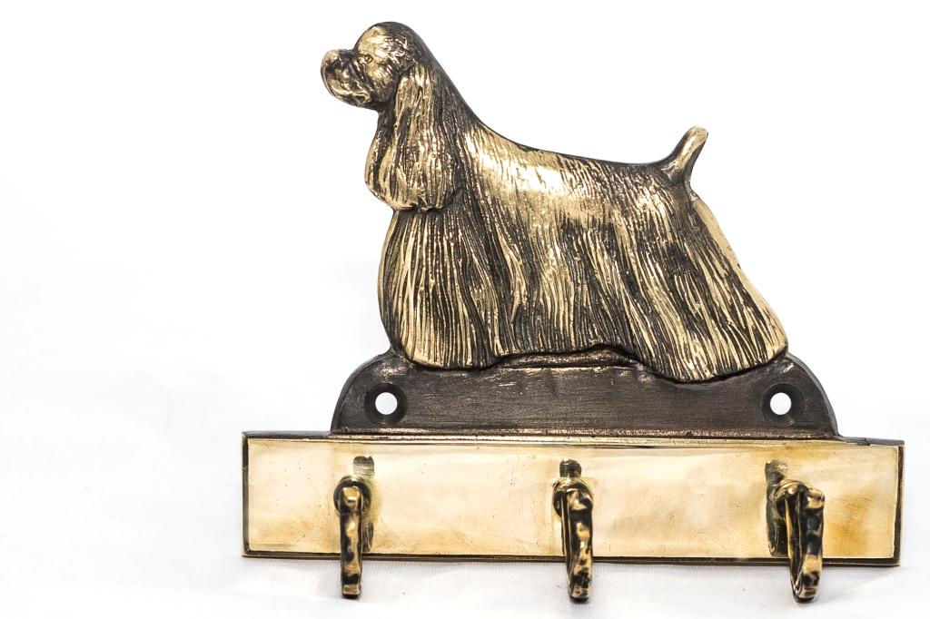 Cocker Spaniel Amerykański - Wieszak Na Klucze Z Psem, Mosiężny Uchwyt Na Psie Akcesoria, Elegancka Ozdoba Do Korytarza Marki Art-Dog