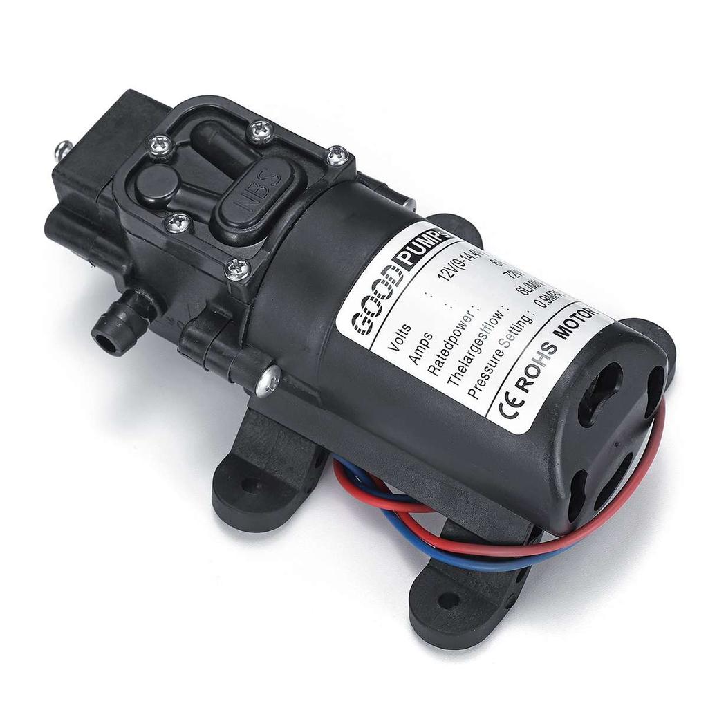 DC 12V 130PSI 6L/Min Water High Pressure Diaphragm Water Pump Self Priming Pump Automatic Switch