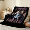 1PC Edward Cullen Patterned Flannel Blanket Suitable For All Seasons For Home Decor Warmth And Comfort Gifts Holiday Present