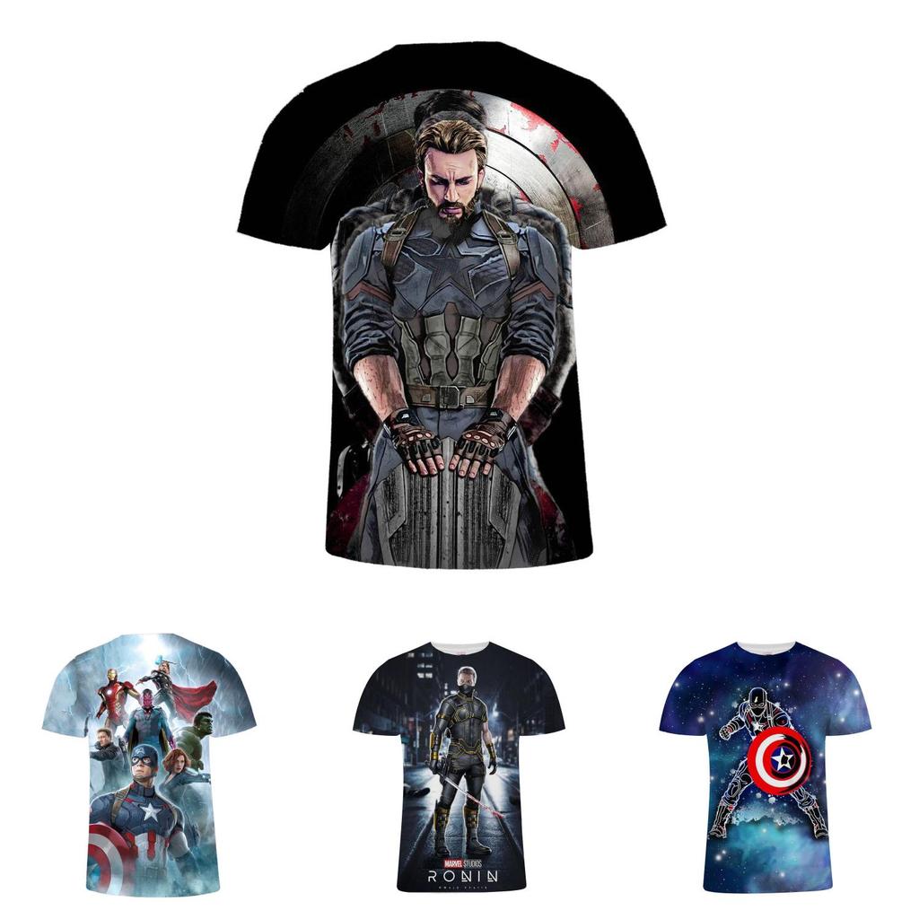 Avengers 4 Endgame T-shirt Superhero 3d Short Sleeve Stylish Casual Tee Top