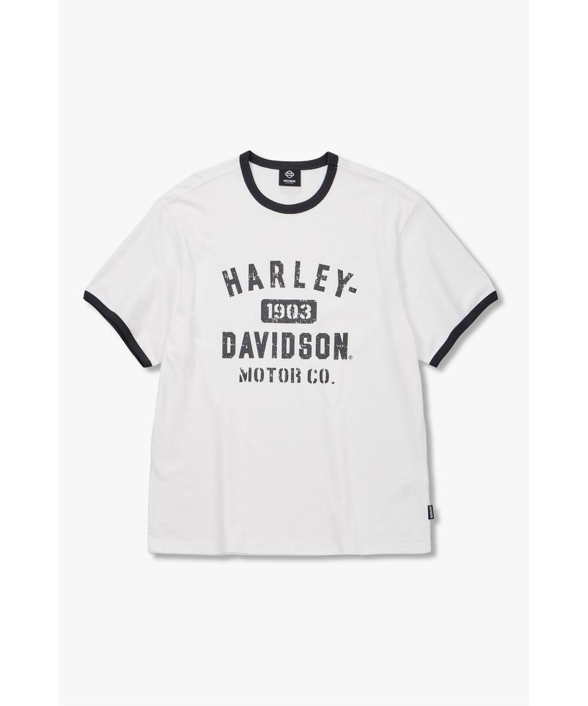HARLEY-DAVIDSON COLLECTIONS® Футболка-рингер с надписью Harley 1903 _Белый Hh16111058