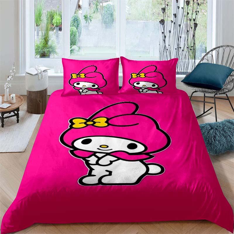 Cartoon My Melody soft and comfortable duvet cover, children's bedding set gift, extra large size, multiple sizes available.