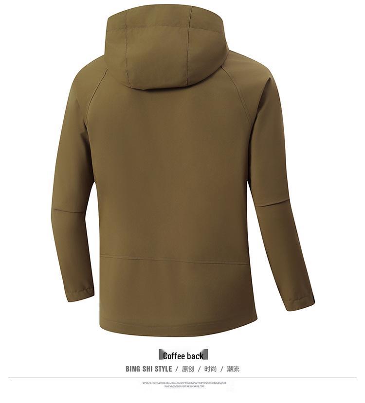 Горная уличная куртка-ветровка для пары: Куртка с капюшоном в стиле колор-блок – Дышащая, Ветрозащитная, Водонепроницаемая, Устойчивая к пятнам одежда для альпинизма