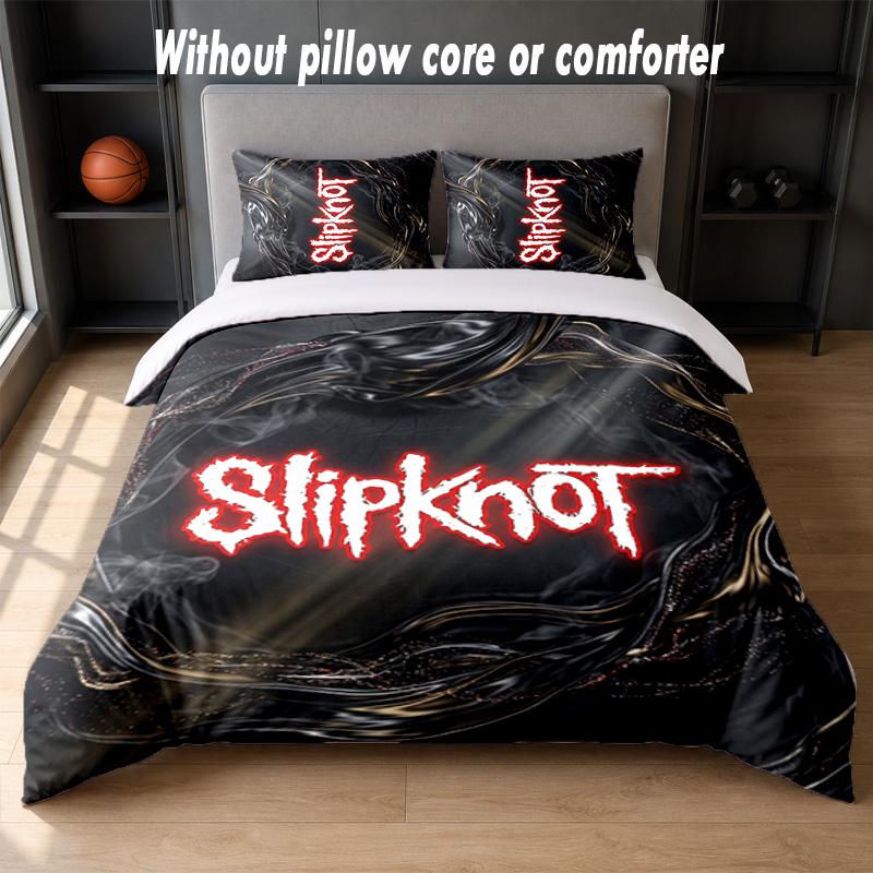 Slipknot Design Bed Bedding Set 1 Duvet Cover + 2 Pillowcases Soft Breathable Household Bed Linens