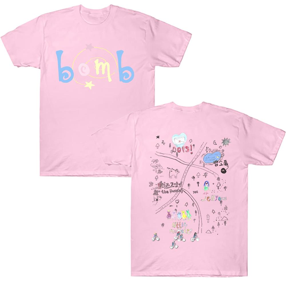 ILLIT Bomb New Album Cotton Soft Tshirt ILLIT Kpop Girl Band T-shirt Summer Cotton High Quality Streetwear Hip Hop Men/Women Tee