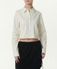 MUSINSA STANDARD WOMAN Women'S Slim Fit Crop Shirt [Ecru]
