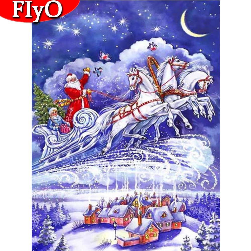 Санта-Клаус DIY 5D алмазная живопись полный круглый горный хрусталь мультфильм Снеговик Алмазная вышивка крестиком мозаика Рождественский подарок