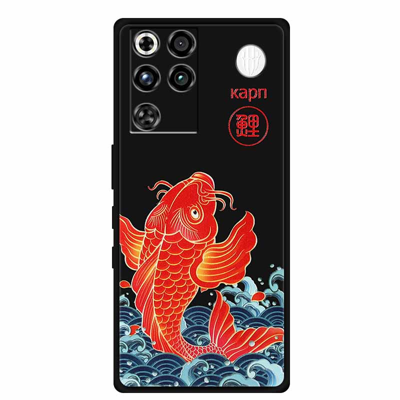 Чехол для ZTE Nubia RedMagic 11 Pro 5G, 3D тиснение, цветы, рельефный, мягкая черная силиконовая задняя крышка, для ZTE Nubia RedMagic 11Pro, Funda