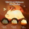Rechargeable Rabbit Silicone Night Light Tap Control Bedside Decor Light  Children Toy