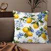 Lemon Pattern Pillow Case Silky Elegant Comfort Sofa Bed Invisible Zipper
