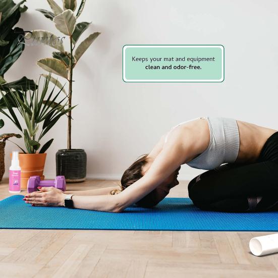 60 мл очиститель коврика для йоги, портативный спрей для удаления пятен от пота, домашний тренажерный зал, фитнес-коврик, чистящее жидкое моющее средство, подарок для любителей йоги