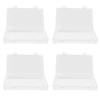 4pcs Flap Lid Transparent Plastic Box Transparent Multipurpose Storage Box  Office Supplies