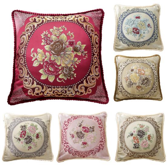 Square Pillow Case Washable Decorative Comfortable Touch Stylish 45x45cm Flower Pattern Cover Sofa Decoration Home Decor