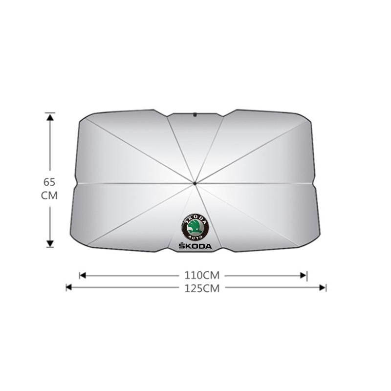 lzapc2 Car Sunshade Umbrella Front Windshield Uv Resistant Folding For Skoda octavia 3 2 superb 3 kodiaq Fabia Kamiq Karoq Accessories