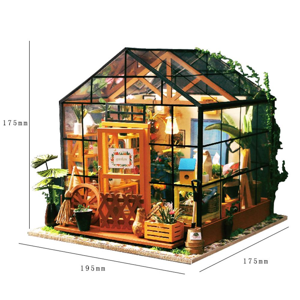 DIY Dollhouse Wooden Room Assemble Kit Home Decoration Miniature House Model Selfinstalled