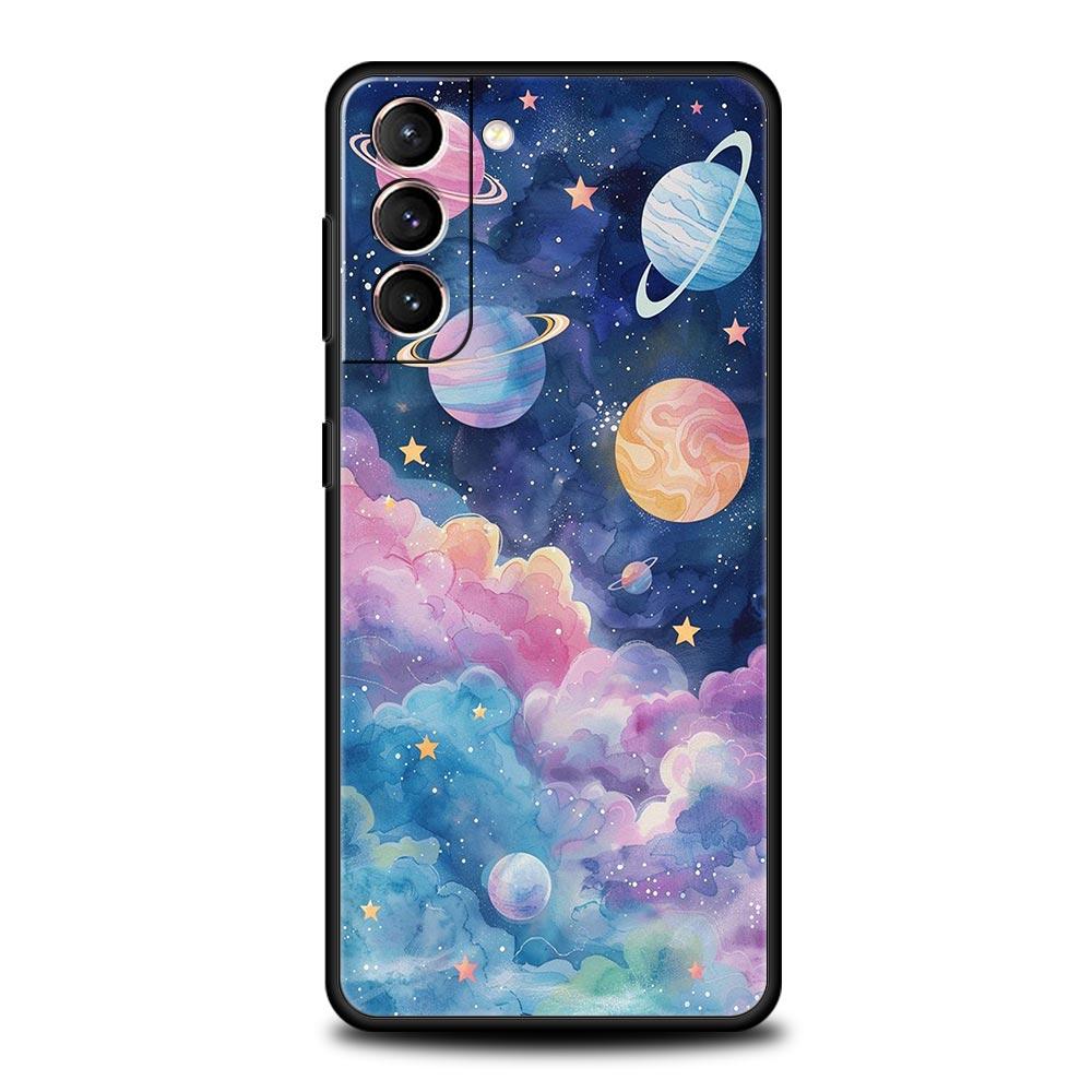 Чехол для телефона "Звезды Земли Космос" для Samsung Galaxy S24 S23 S22 S20 Ultra S21 FE 5G S10 S9 Plus S10E S8 Мягкая Силиконовая Защитная Крышка