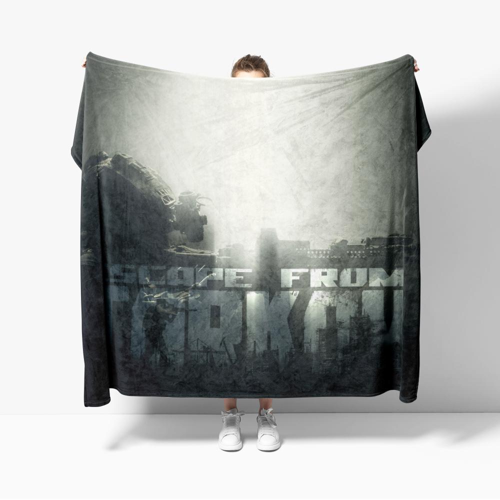 Escape from Tarkov Scav PMC Map Flannel Blanket Decor Creative blankets Cozy Soft Lightweight for Couch Sofa