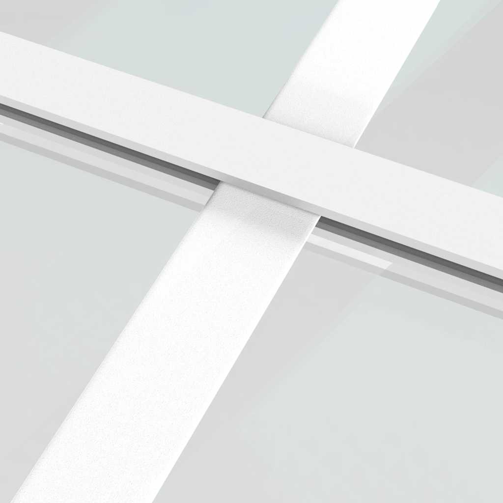 Vidaxl Drzwi Wewnętrzne, 83X201,5 Cm, Białe, Szkło Esg I Aluminium