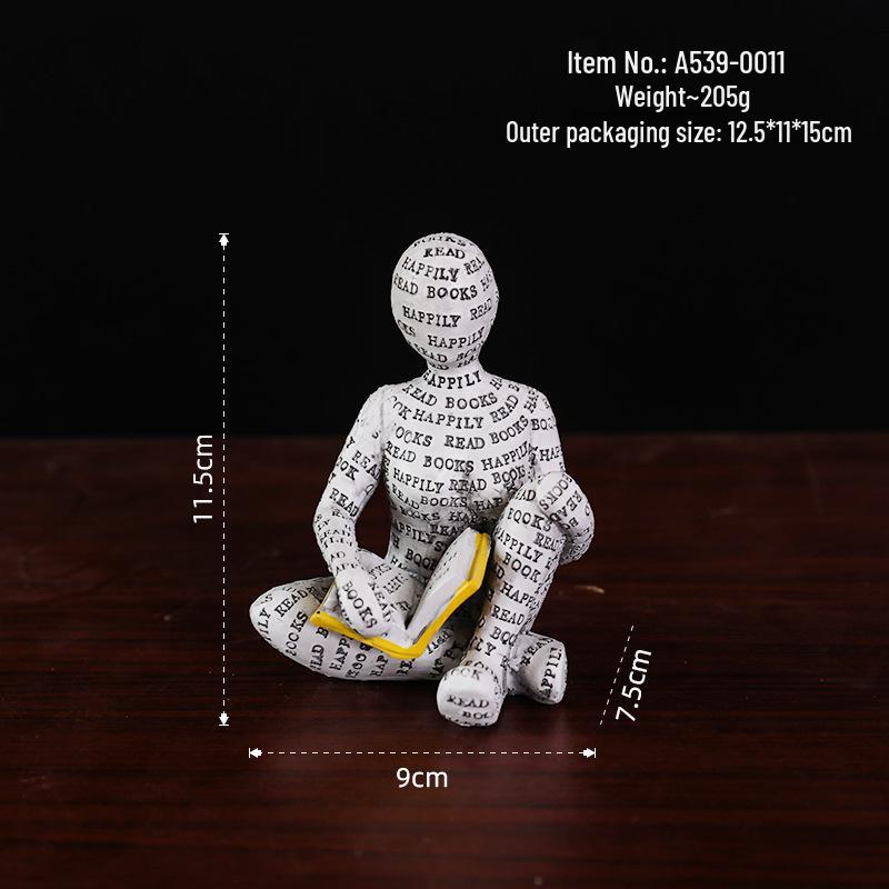 Nordic Minimalist Silver Thinker Sculpture for Home and Hotel Decor