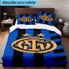 3pcs F.C. Internazionale Milano Printed Bedding Set Duvet Cover Closure Includes 1 Duvet Cover & 2 Pillowcases Bedding Sets Home Decor Gifts