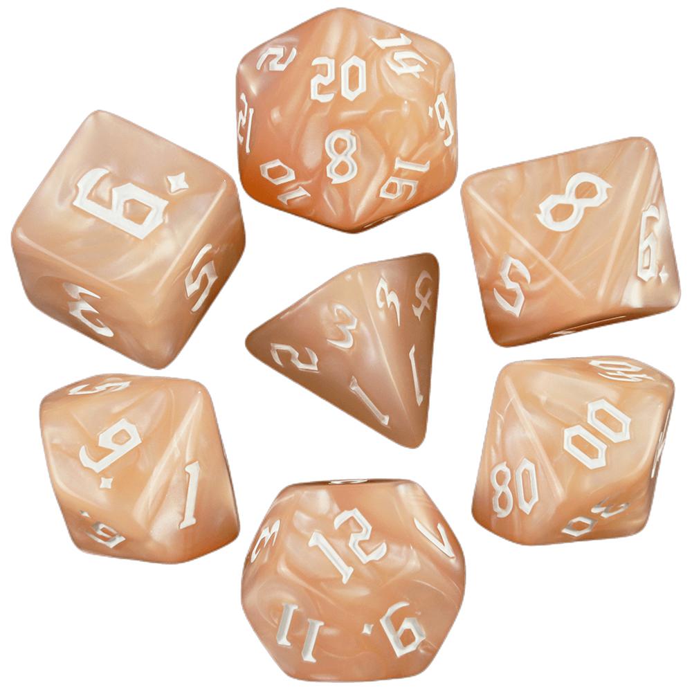 Набор кубиков DND 7 шт. Мраморный эффект Многогранный D4-D20 для игры Gargons Ролевая игра DND Настольная игра