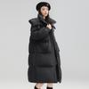 Fashion Thickened Down Jacket Women's Medium and Long 2025 Winter New Hooded Large Pocket Over Knee Warm Jacket