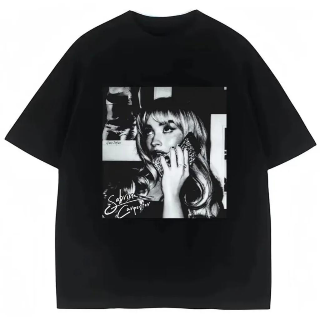 Sabrina Carpenter Vintage T-Shirt Sweet Journey Fashion Hip Hop T-Shirt Women's Y2k T-Shirt Fan Gift Harajuku Woman