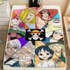 Фланелевое одеяло с принтом персонажей One Piece, Высококачественное, Удобное для всех сезонов, Декор для дома, Тепло и уют, Идеально для рождественских подарков