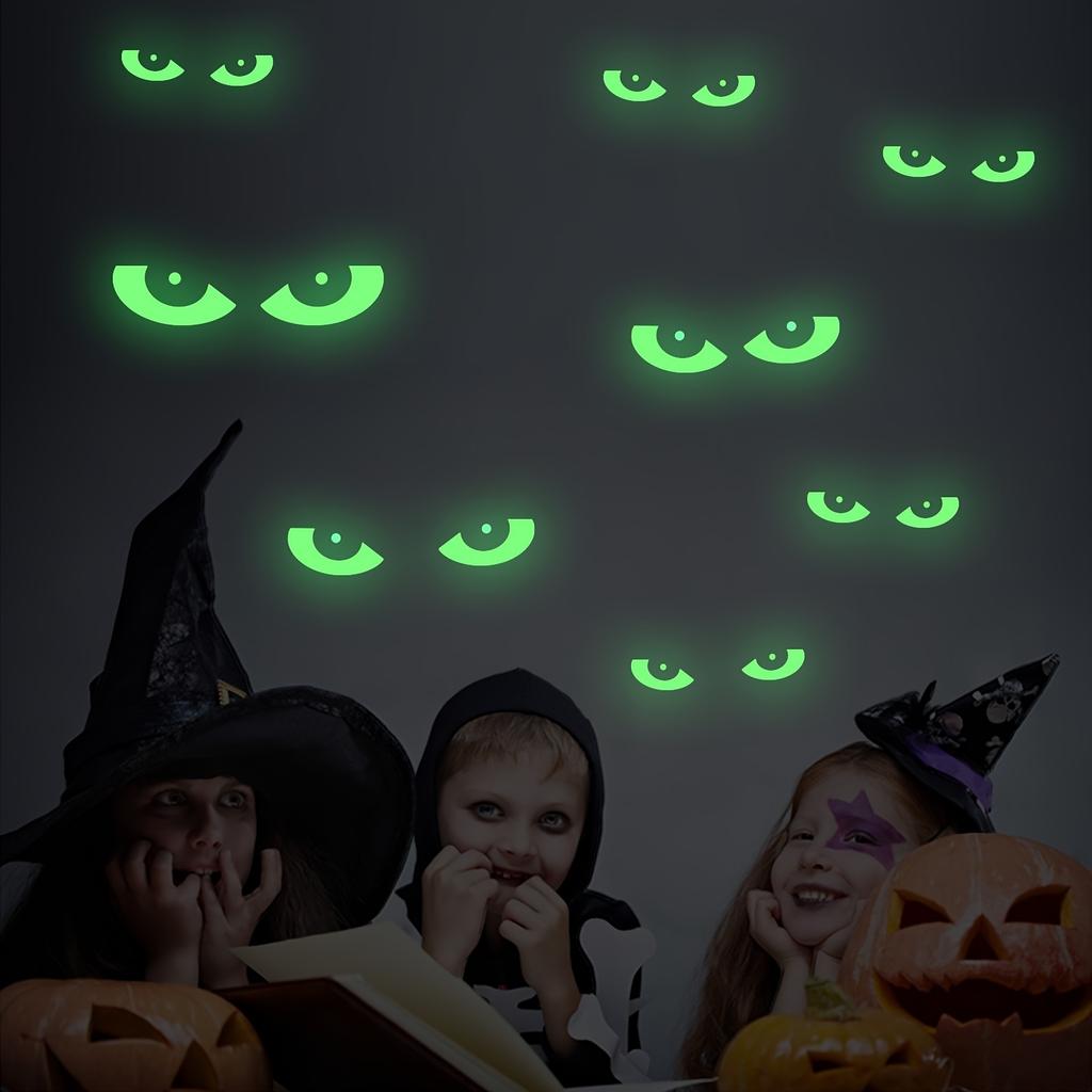 Halloween Luminous Wall Stickers Removable Fluorescent Sticker Peeping Eyes Stickers Glow Window Wall Decals