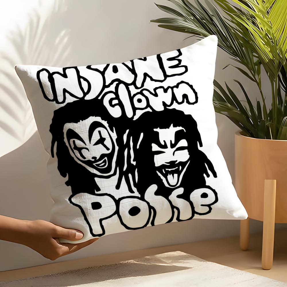 Hiphop Singer IInsane Clown Posse Band Linen Cushion Covers For Decorative Sofa Home Pillows Case Car Chair Pillows Cases