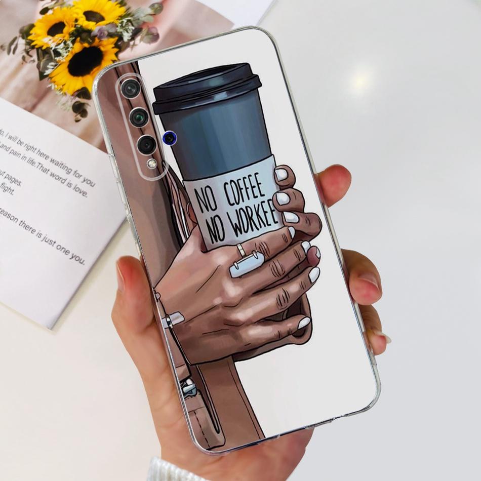 Чехол для телефона Huawei Nova 5T Nova5T YAL-L21 YAL-L61 YAL-L71 Элегантный принт Мягкий силикон Прозрачный ТПУ Тонкие чехлы