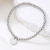 53 4mm Gold/Silver Stainless Steel Beaded Elastic Bracelet For Men Women Comfort Fit Adjustable Wristband