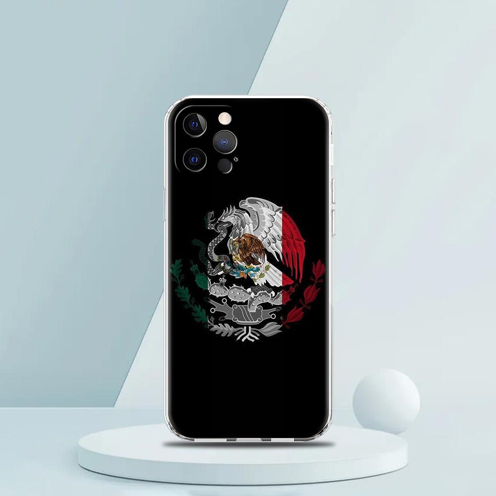 Для iPhone 15 16 14 13 12 11 Pro Max XS X XR SE 7 8 Plus мягкий прозрачный силиконовый чехол Флаг Мексики Роскошный чехол для телефона