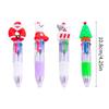 5PCS Festive Christmas Theme Ballpoint Pen Multicolor Pens With Ergonomic Grip Portable Writing Tools For Students