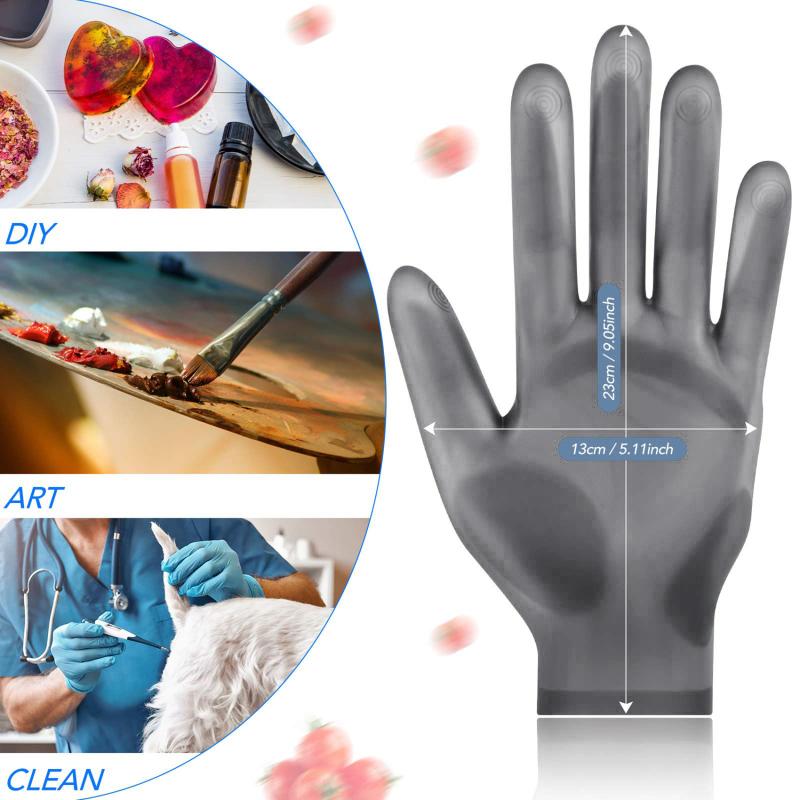 1 Pair Rubber Gloves Dishwashing Gloves Reusable Household Gloves Kitchen Gloves