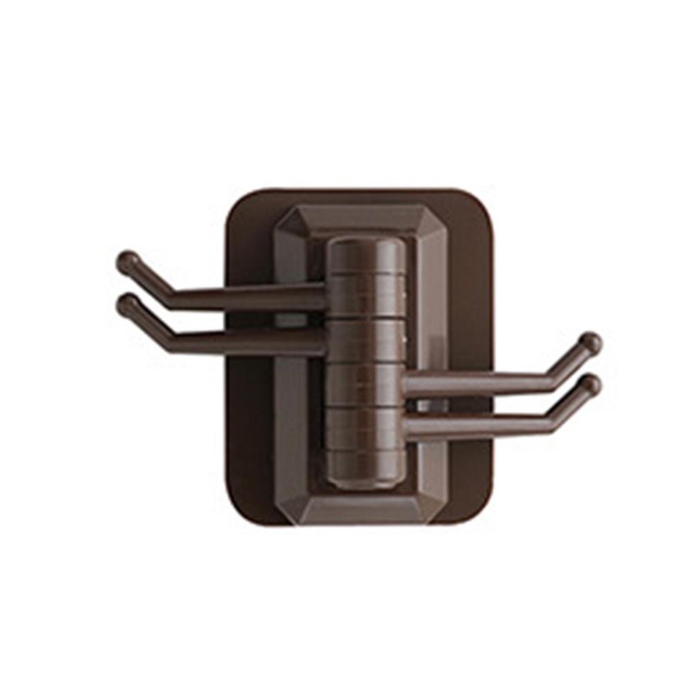 Kitchen Bathroom Wall Mount Self Adhesive Hooks Rotary Towel Sundries Hanger Plastic Towel Hook Rotatable Holder Wall Hooks