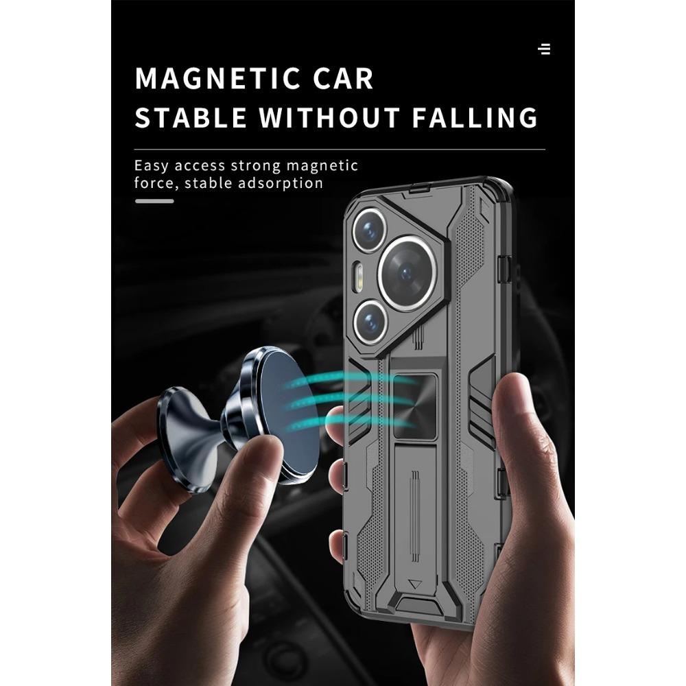 Military Armor Adjustable Kickstand Protective Case for Huawei Pura 70 Ultra P70 Pro Cover Magnetic Holder Shockproof Full Cover